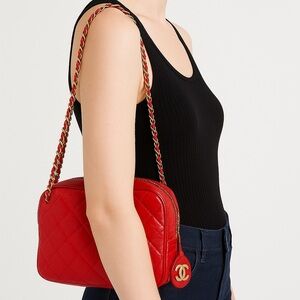 CHANEL Vintage CC Logo Shoulder Purse